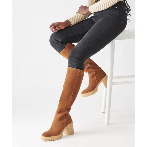Dolce Vita Corry H2O Boots Dk Brown Suede Size 7